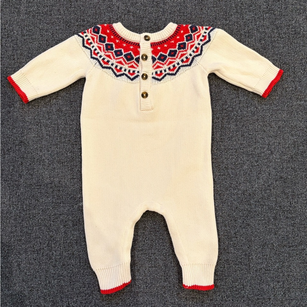 Hanna Andersson Yuletide Fair Isle Sweater Romper